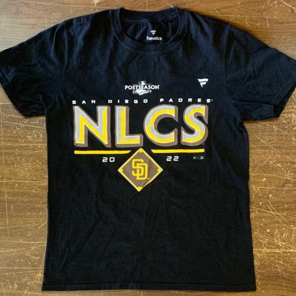 San Diego Padres MLB Fanatics 2022 Division Series Winner Black T-Shirt Size S